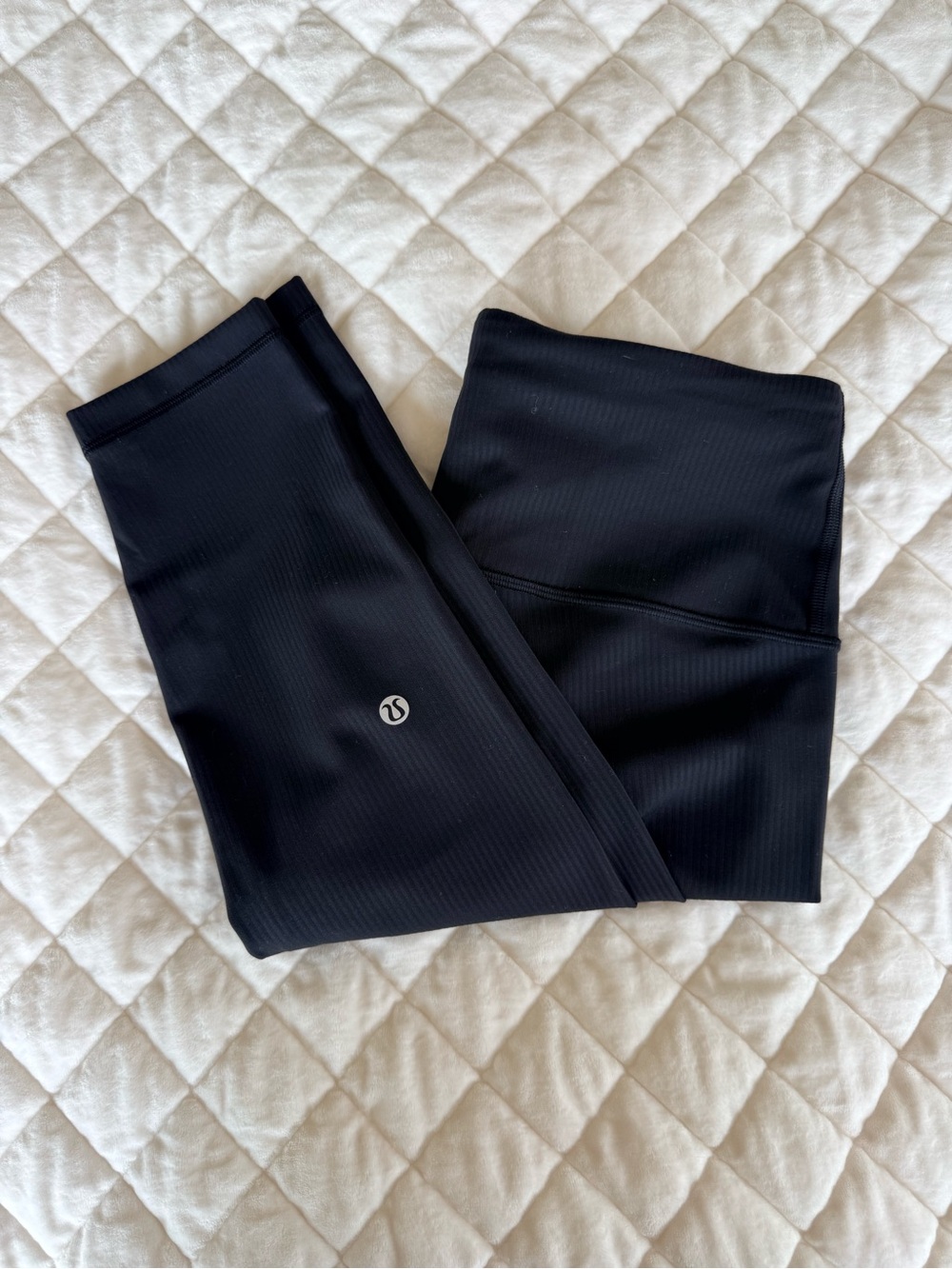 Lululemon Athletica Wunder Train High Rise Ribbed Tight 25” Black 8